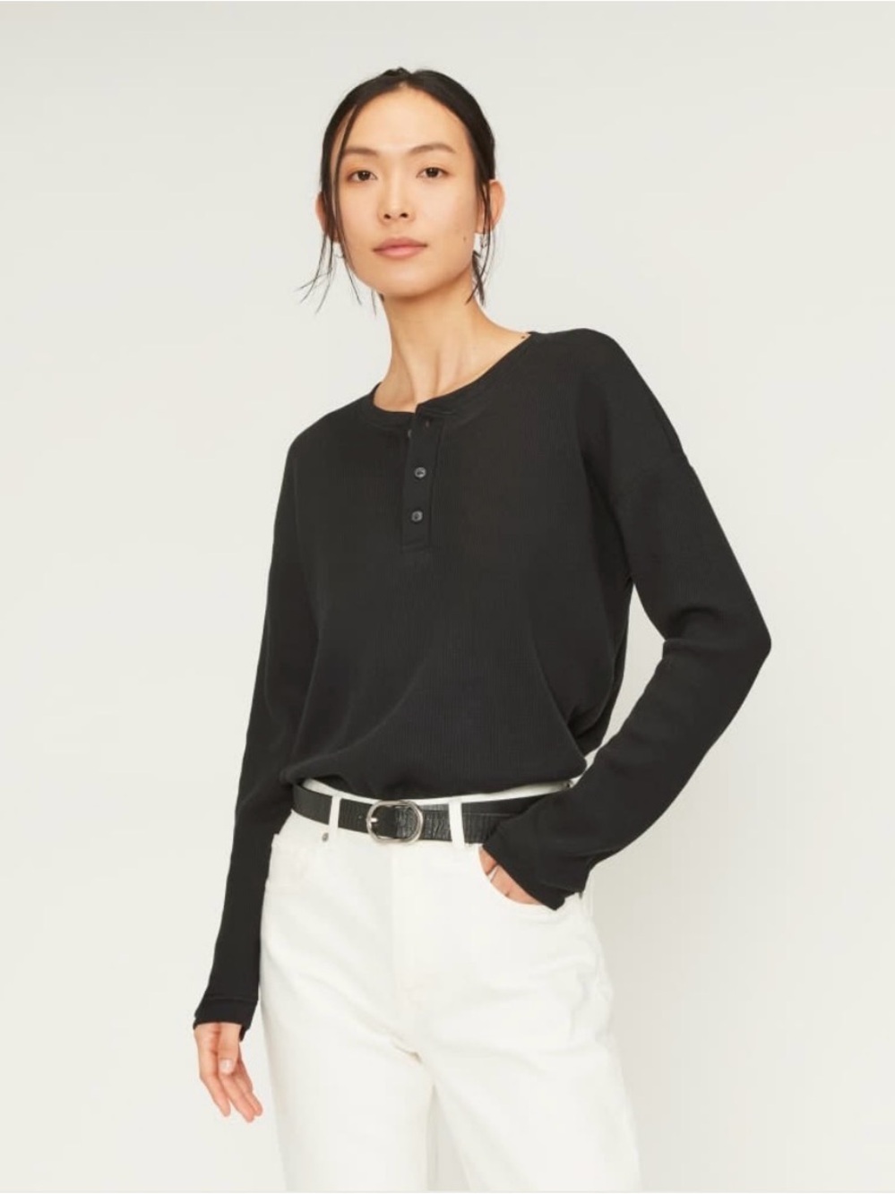 Everlane Organic Cotton Waffle Henley